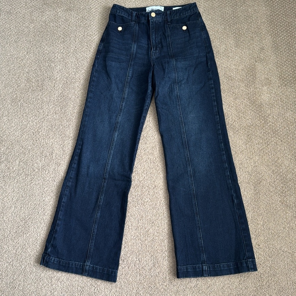 Sam Edelman Dark Indigo Wide Leg Jeans